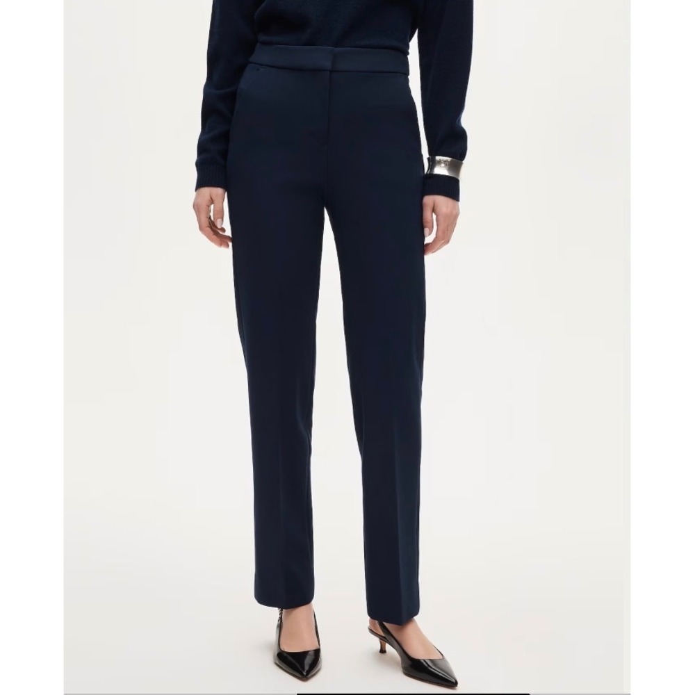 J.Crew Kate Straight Leg Pants Navy Blue High Rise Bi-Stretch Sz 8 NEW